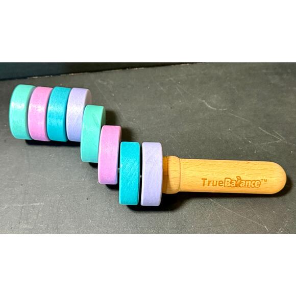 TrueBalance hand held wooden Coordination Portable balance game for kids adults - Picture 1 of 4